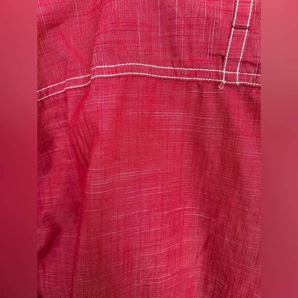 Drill Clothing Mens Red Roll Tab Sleeve Slim Fitting Button Up Shirt Size XL - Picture 8 of 9